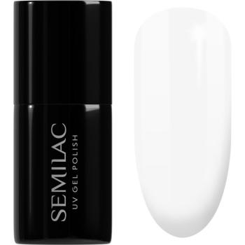 Semilac UV Hybrid Black & White lac de unghii sub forma de gel culoare 001 Strong White 7 ml