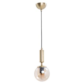 Lustră galben-auriu cu abajur din sticlă ø 15 cm Hector – Squid Lighting