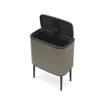 Coș de gunoi gri cu senzori de atingere din oțel 36 l Bo Touch Bin – Brabantia