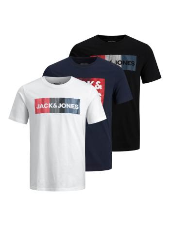 Jack&Jones 3 PACK - tricou pentru bărbați JJECORP 12191762 NavyBlazer+Black+Alb-3 XL