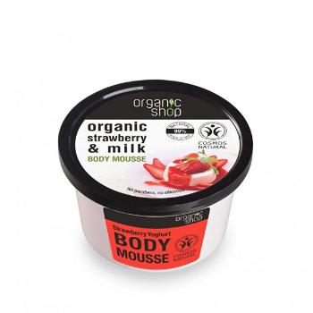 Organic Shop Spuma de corp Căpșuni și iaurt(Body Mousse) 250 ml