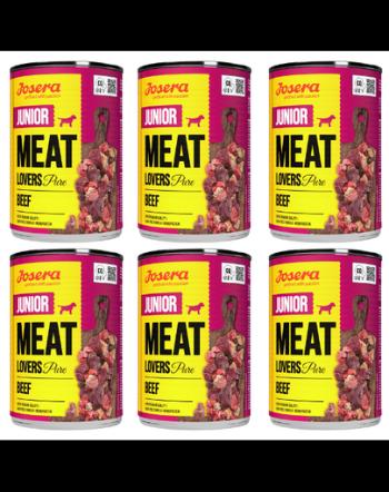 JOSERA Meat Lovers Junior Pure set conserve 6x400g caini juniori