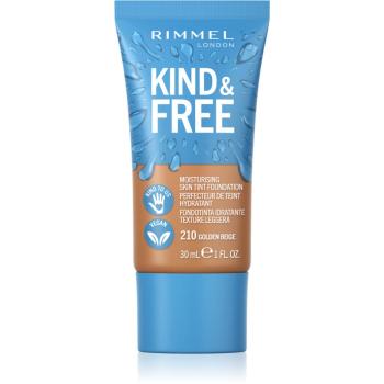 Rimmel Kind & Free machiaj ușor de hidratare culoare 210 Golden Beige 30 ml