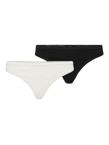 Vero Moda 2 PACK - tanga pentru femei VMAGNES 10255723 White/Black/Snow S / M