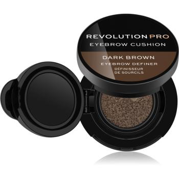 Revolution PRO Eyebrow Cushion vopsea pentru sprâncene, în burete aplicator culoare Dark Brown 2.2 g