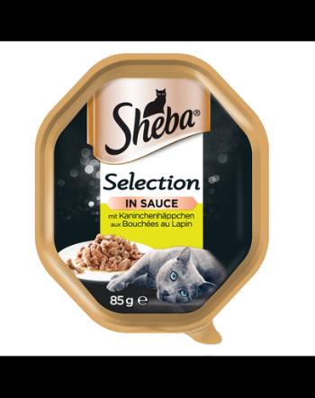 SHEBA Selection 85gx22 z Królikiem - mokra karma dla kotów w sosie + 6x50g Fresh &amp; Fine GRATIS