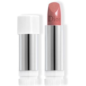 DIOR Rouge Dior The Refill ruj cu persistenta indelungata rezervă culoare 100 Nude Look Metallic 3,5 g