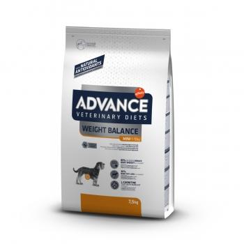 ADVANCE Veterinary Diets Weight Balance Mini, XS-S, dietă veterinară câini, hrană uscată, metabolism (obezitate si diabet), 7.5kg