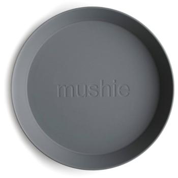 Mushie Round Dinnerware Plates farfurie Smoke 2 buc
