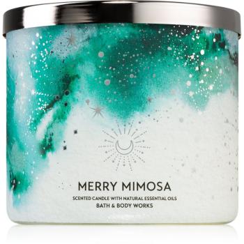 Bath & Body Works Merry Mimosa lumânare parfumată I. 411 g