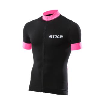 Six2 BIKE3 STRIPES tricou - black/pink 