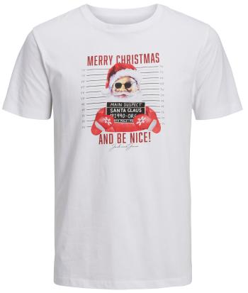 Jack&Jones Tricou pentru bărbați JORCHRISTMAS 12221440 White S