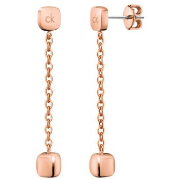 Calvin Klein Cercei din oțel placat cu aur roz Side KJ5QPE100100