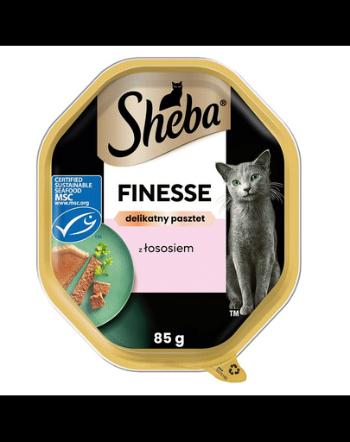 SHEBA Finesse Pachet hrana umeda pisica 22x85 g pate de somon