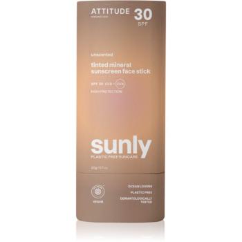 Attitude Sunly Tinted Face Stick Crema de soare cu minerale stick SPF 30 20 g