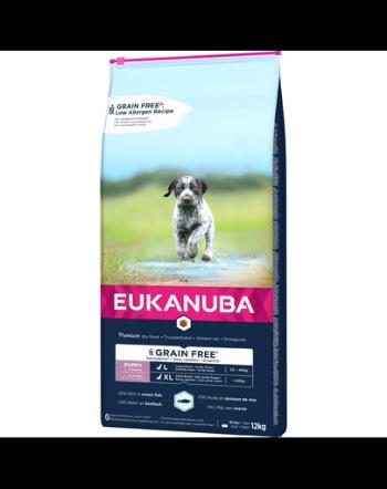 EUKANUBA Grain Free Puppy hrana uscata caini juniori talie mare, fara cereale 12 kg