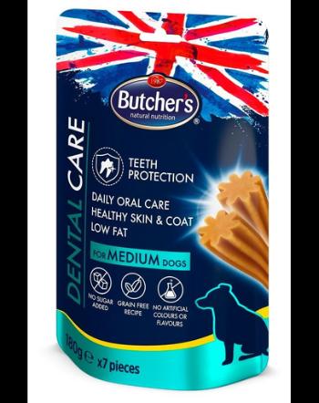 BUTCHER'S Dental Care for Medium Dogs 5x180g snack dentitie caini talie medie