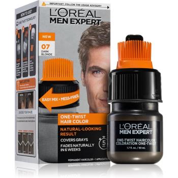 L’Oréal Paris Men Expert One Twist culoare par cu aplicator pentru bărbați 07 Dark Blonde