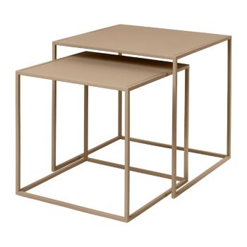 Măsuțe de cafea bej 2 buc. din metal 40x40 cm Fera – Blomus