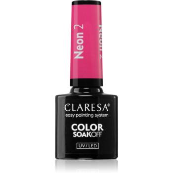 Claresa SoakOff UV/LED Color Neon lac de unghii sub forma de gel culoare 2 5 g