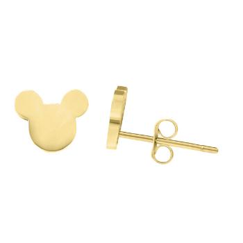 Troli Cercei de design placati cu aur Mickey Mouse
