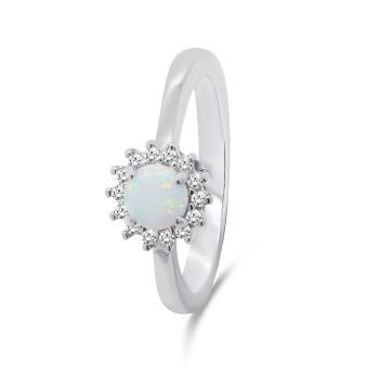 Brilio Silver Inel minunat din argint cu opal și pietre de zircon RI056W 54 mm