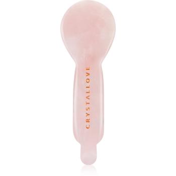 Crystallove Rose Quartz Spoon Eye Gua Sha accesoriu de masaj pentru zona ochilor 1 buc