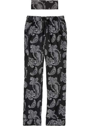 Pantaloni pijama şi bentiţă păr