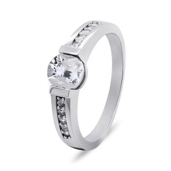 Brilio Silver Inel fermecător din argint cu zircon transparent RI022W 58 mm