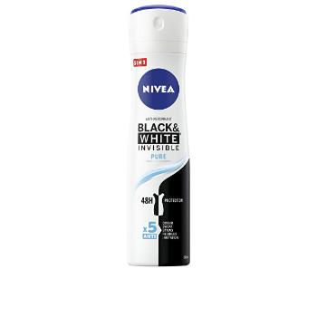 Nivea Spray antiperspirant alb-negru, invizibil, Pure 150 ml