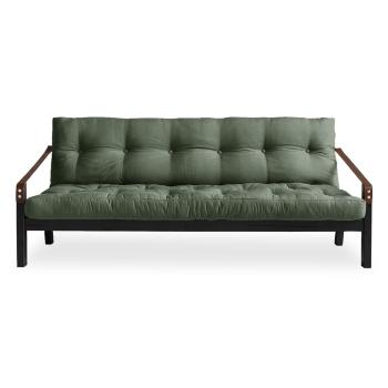 Canapea extensibilă Karup Design Poetry Black/Olive Green, verde