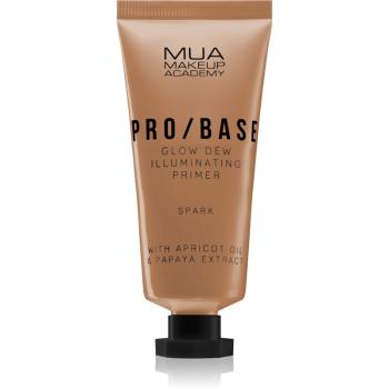 MUA Makeup Academy PRO/BASE Glow Dew bază pentru machiaj iluminatoare culoare Spark 30 ml