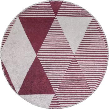 Covor burgundy lavabil rotund ø 80 cm Yuvarlak – Vitaus