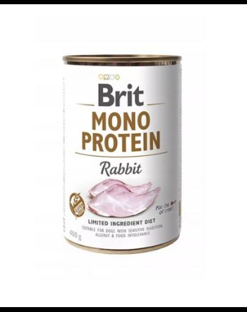 BRIT Mono Protein Rabbit 400 g Conserve hrana caini, cu iepure