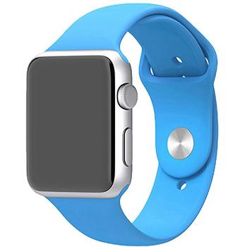4wrist Curea de silicon pentru Apple Watch - Light Blue42/44 mm -S/M