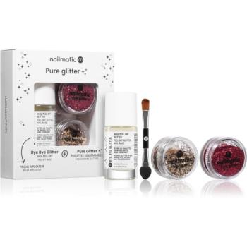 Nailmatic Pure Glitter set cu particule stralucitoare 3 buc