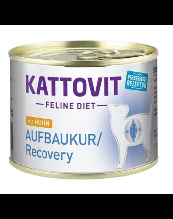 KATTOVIT Feline Diet Recovery Chicken hrana umeda dietetica pentru pisici in convalescenta, cu pui 185 g