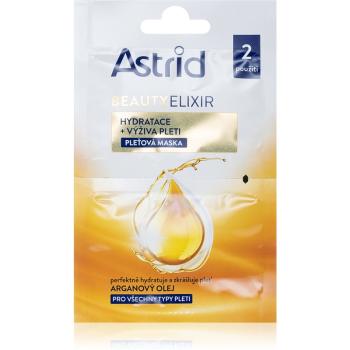 Astrid Beauty Elixir masca hidratanta si hranitoare cu ulei de argan 2x8 ml