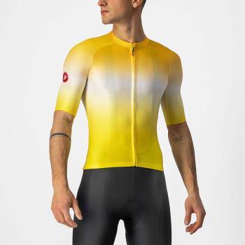 
                 CASTELLI Tricou de ciclism cu mânecă scurtă - AERO RACE 6.0 - alb/galben  
            