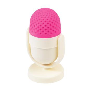 Ascuțitoare cu gumă de șters Rex London Microphone, roz-alb, ⌀ 4 cm