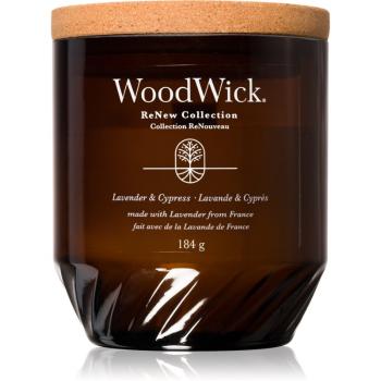 Woodwick Lavender & Cypress lumânare parfumată 184 g