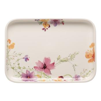 Platou din porțelan Villeroy & Boch Mariefleur Basic, 36 x 26 cm, motiv floral, multicolor