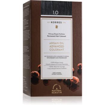 Korres Argan Oil Culoare permanenta pentru par cu ulei de argan culoare 1.0 Black