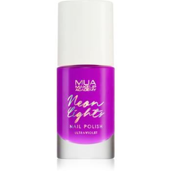 MUA Makeup Academy Neon Lights lac de unghii cu stralucire neon culoare Ultraviolet 8 ml