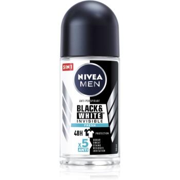 Nivea Men Invisible Black & White deodorant roll-on antiperspirant pentru barbati 50 ml