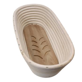 Coșuleț oval Home Elements cu bază de lemn Frunze32 x 15 x 9 cm