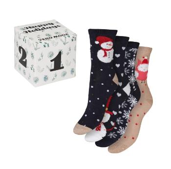 Vero Moda 4 PACK 4 - șosete pentru femei VMELF 10274034 Snow White Box 4