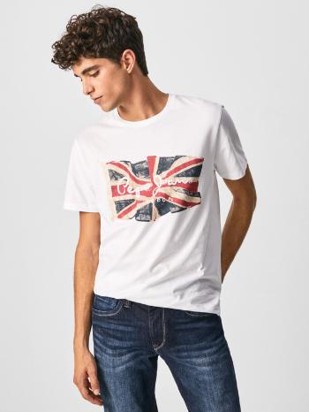 Pepe Jeans Flag Tricou Alb