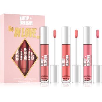 Makeup Obsession Be In Love With set îngrijire buze culoare Soulmate, Romantic, Forever 3 x 5 ml