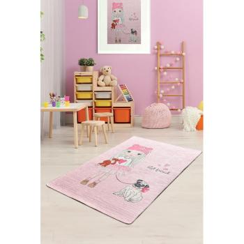 Covor antiderapant pentru copii Conceptum Hypnose Best Friend, 100 x 160 cm, roz